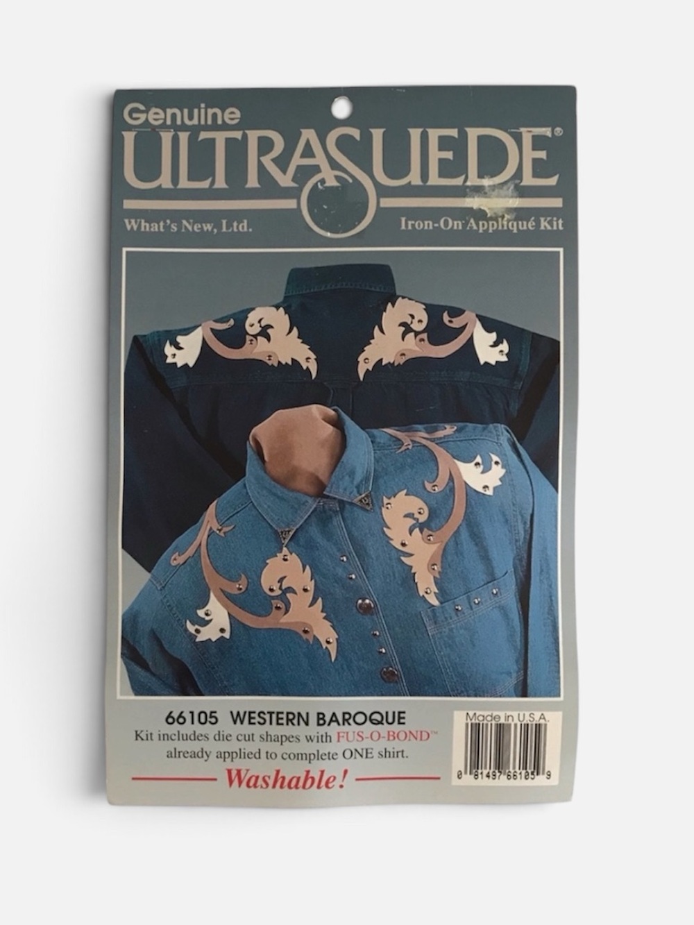 VTG UltraSuede Iron-On Appliqué Kit Western Baroque 66105